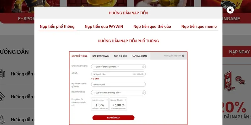 Hướng dẫn nạp rút Red88 với những bước cơ bản và đơn giản nhất